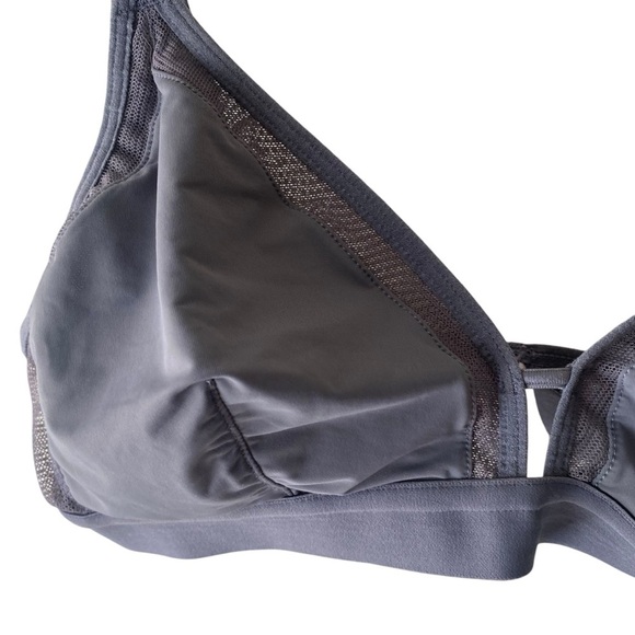 Lively Mesh Trim Charcoal Grey Mesh On The Go Nursing Lightweight Bralette SZ M - Picture 7 of 11